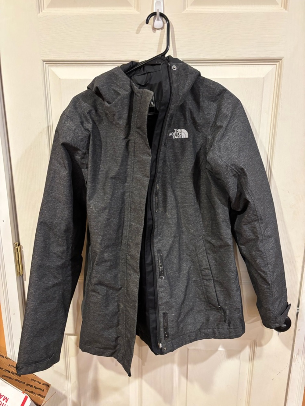 The North Face women’s Hooded jacket in Charcoal
